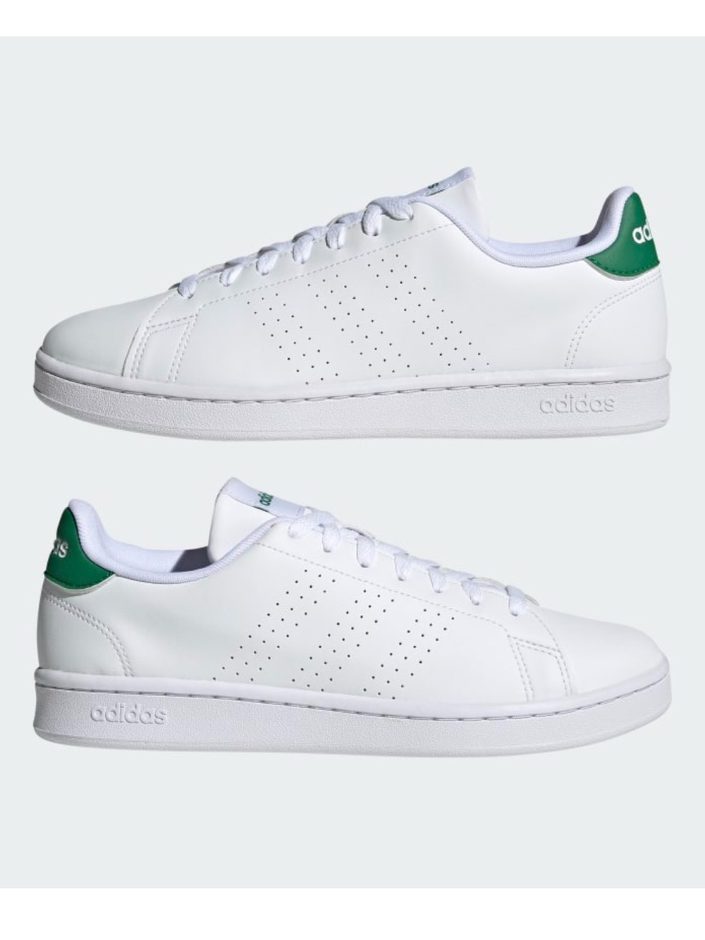 Adidas Advantage Shoes shade cloud white/Green Mens size 10.5